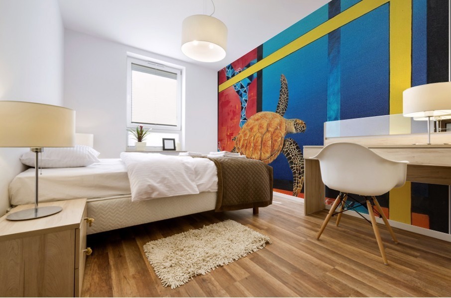 Sea turtle Mural print
