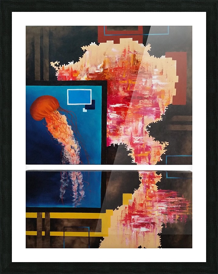 Jellyfish Picture Frame print