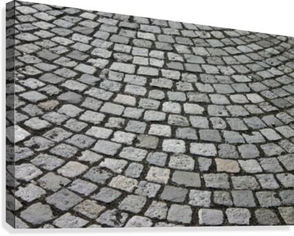 Cobblestones Patch Cobblestone Away Road Canvas Print