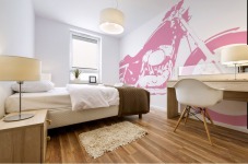 pink bike Mural print
