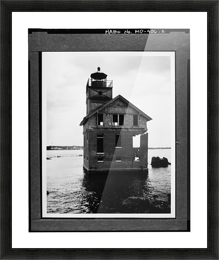 Cedar Point Lighthouse, Maryland Picture Frame print