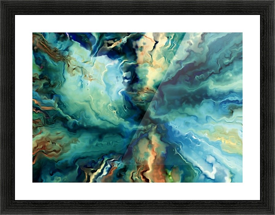 Oil Painting Abstract Color Line Wave Design by STOCK PHOTOGRAPHY