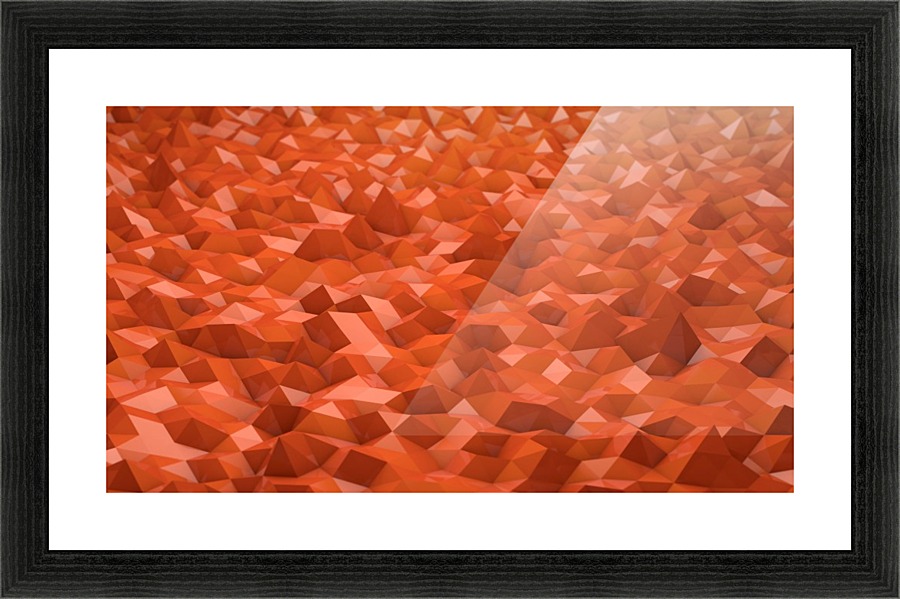 Abstract Low Poly Low Poly Orange Background by STOCK PHOTOGRAPHY