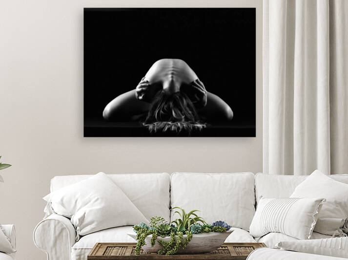 black and white bodyscape of sensual nude woman naked by Alessandrodellatorre