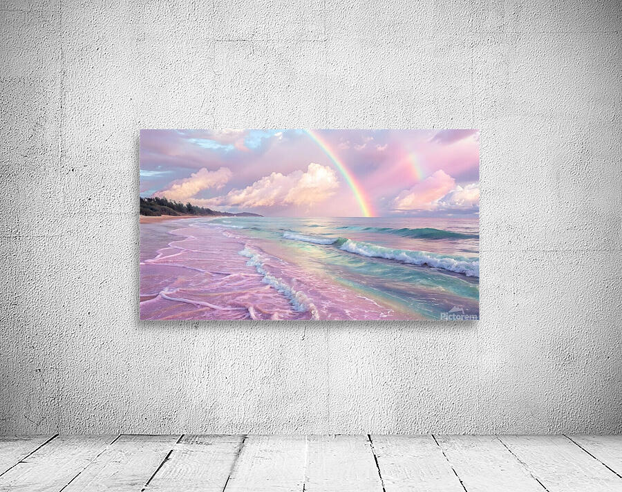 rainbow over serene beach	 Wall Preview