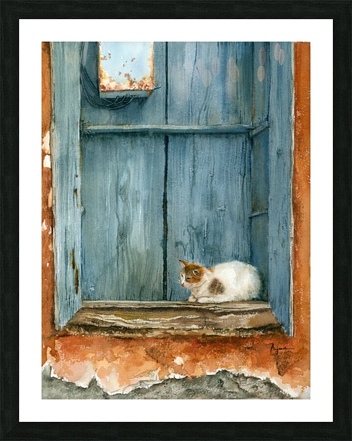 The Cats Corner Picture Frame print