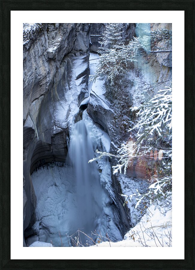 frozen falls Picture Frame print