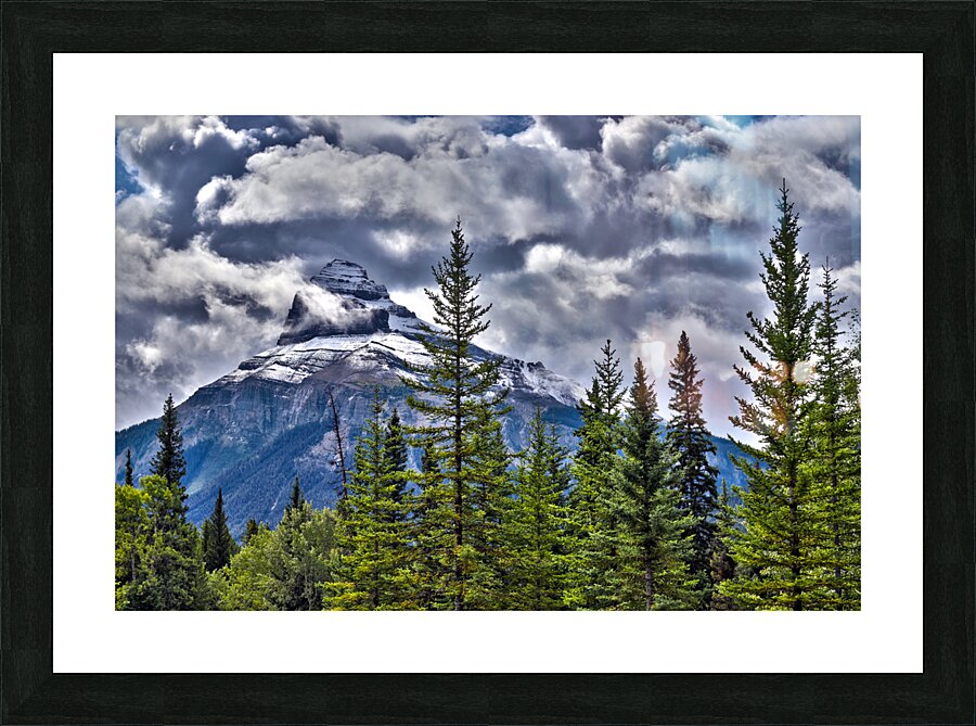 moody mountain Picture Frame print