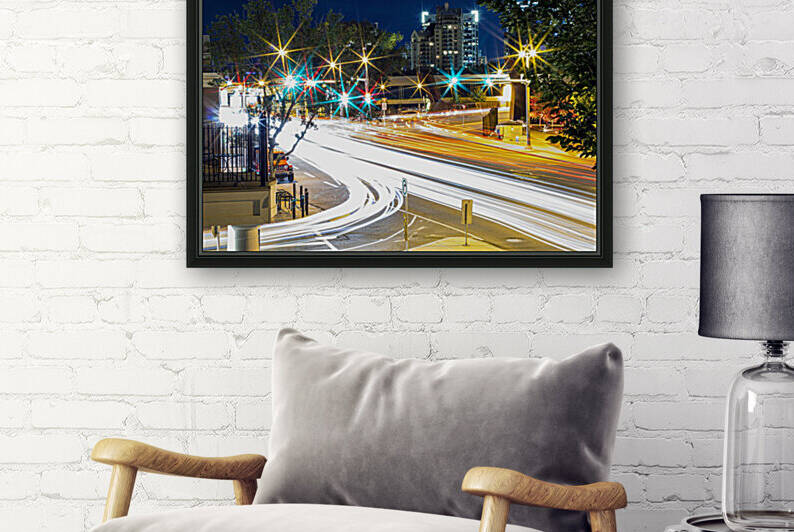 night intersection by Vincent Prince