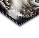  paper cut of a landscape with trees and flowers Acrylic print