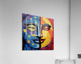 womans face with stars and moon Acrylic Print