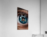 a captivating close up of an eye with the pupil t Acrylic Print