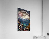  paper cut of a landscape with trees and flowers Acrylic Print