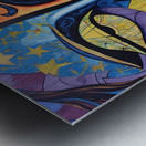 womans face with stars and moon Metal print