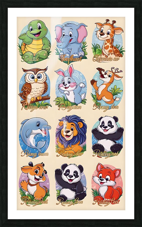 a delightful and vibrant collection of ten disney Picture Frame print