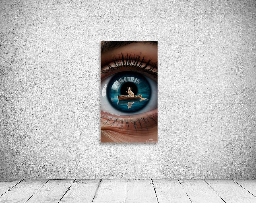 a captivating close up of an eye with the pupil t Wall Preview