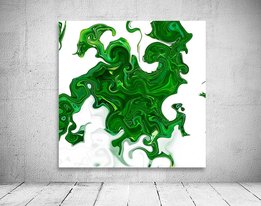 Green Splashes Wall Preview
