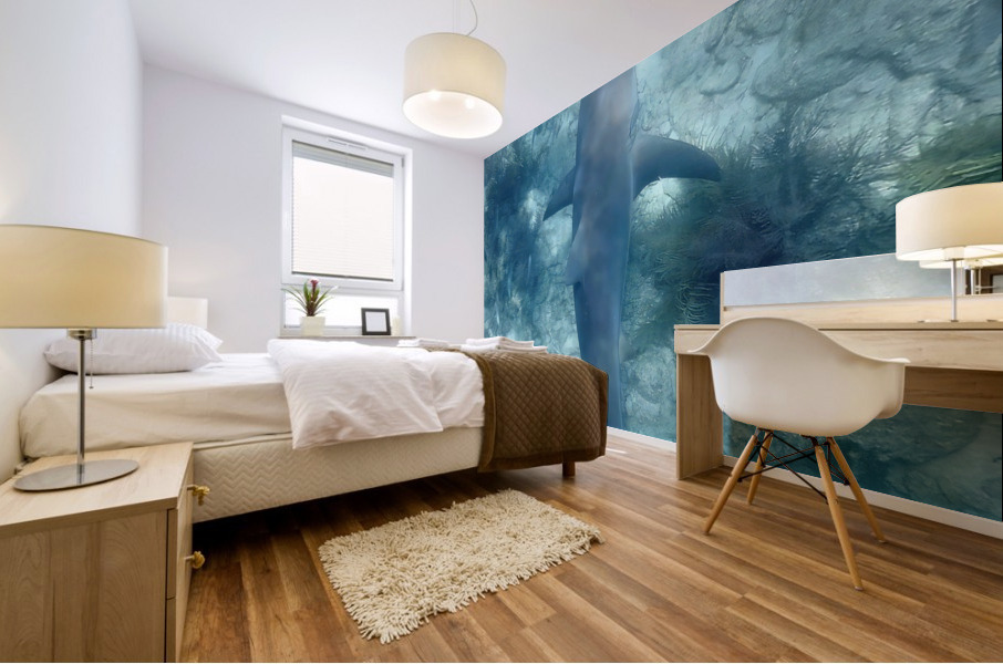 Reef Shark Beneathe Mural print