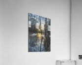 Silhouettes of Serenity: Lumbee River at Sunset Impression acrylique