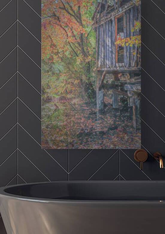 Millhouse Elegance Amidst Autumns Splendor by Richard Mathis