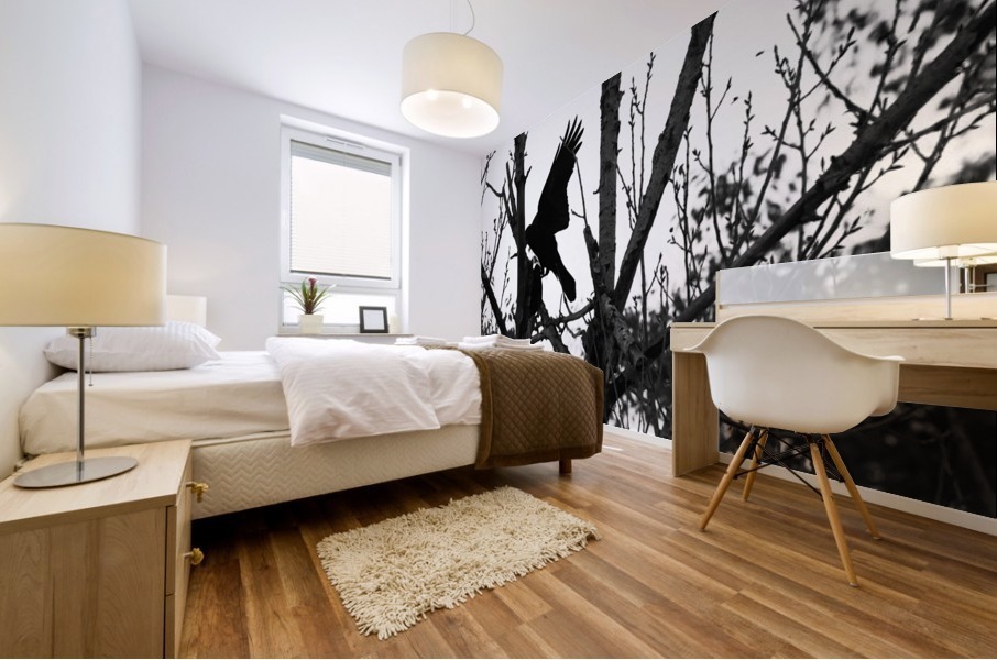Black Birds Mural print
