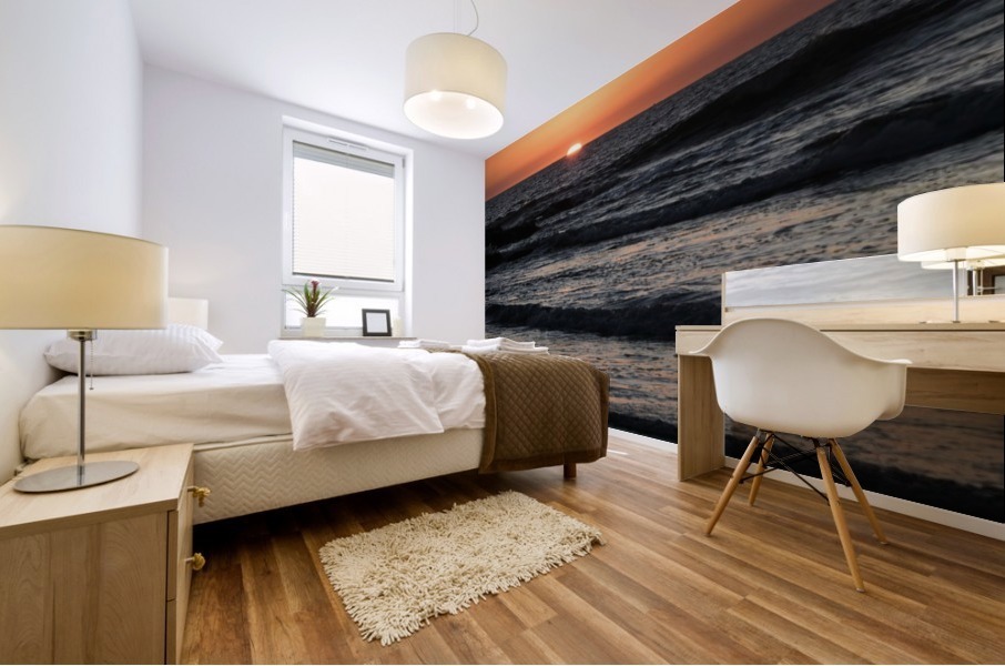 Ocean Beach Sunset Mural print