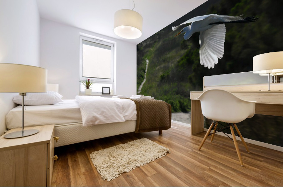 Egret 6 Mural print