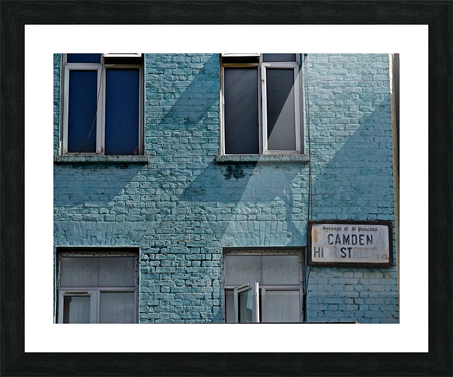 Blue Building Picture Frame print