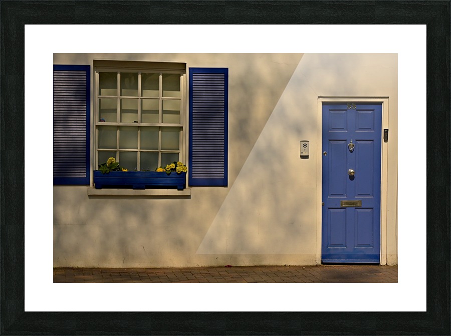 Blue and White Picture Frame print