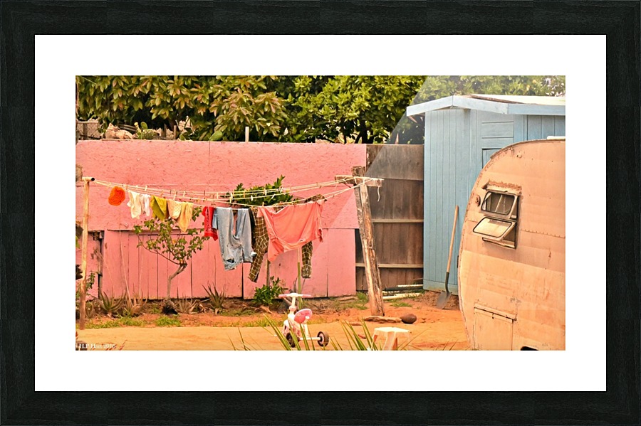 Clothesline Picture Frame print