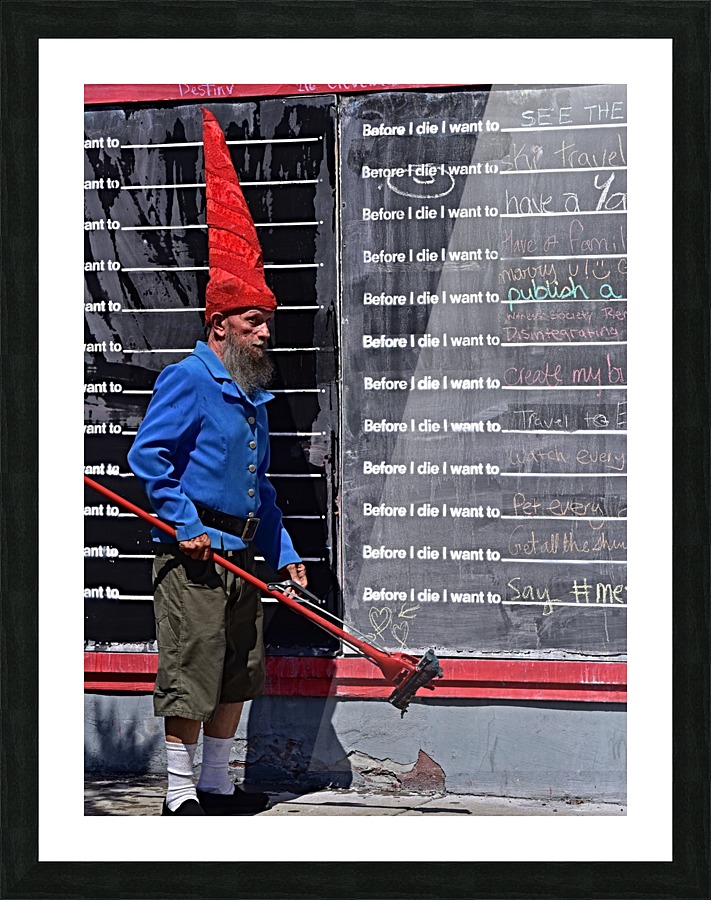 Street Gnome Picture Frame print