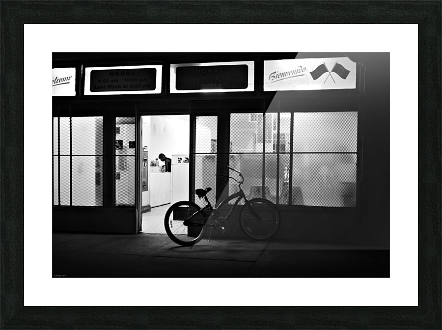 Night Laundry Picture Frame print