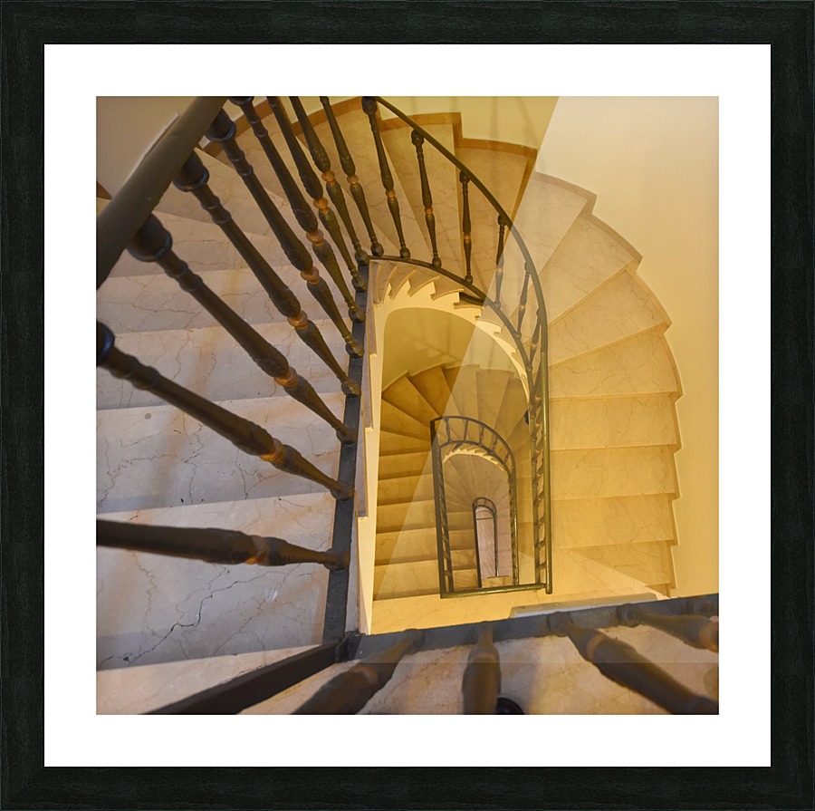 Spiral Staircase Picture Frame print