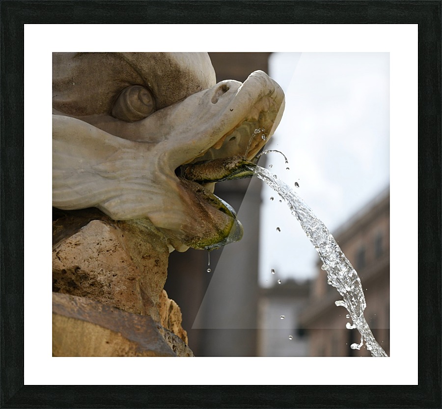 Gargoyle Fountain Picture Frame print