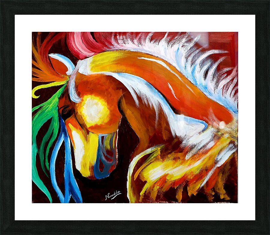Vibrant Horse Picture Frame print