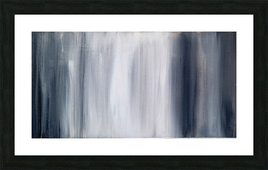 The Grey Waterfall  Picture Frame print