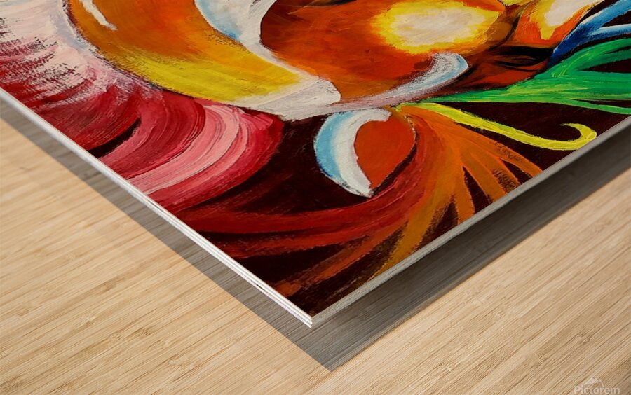 Vibrant Horse Wood print