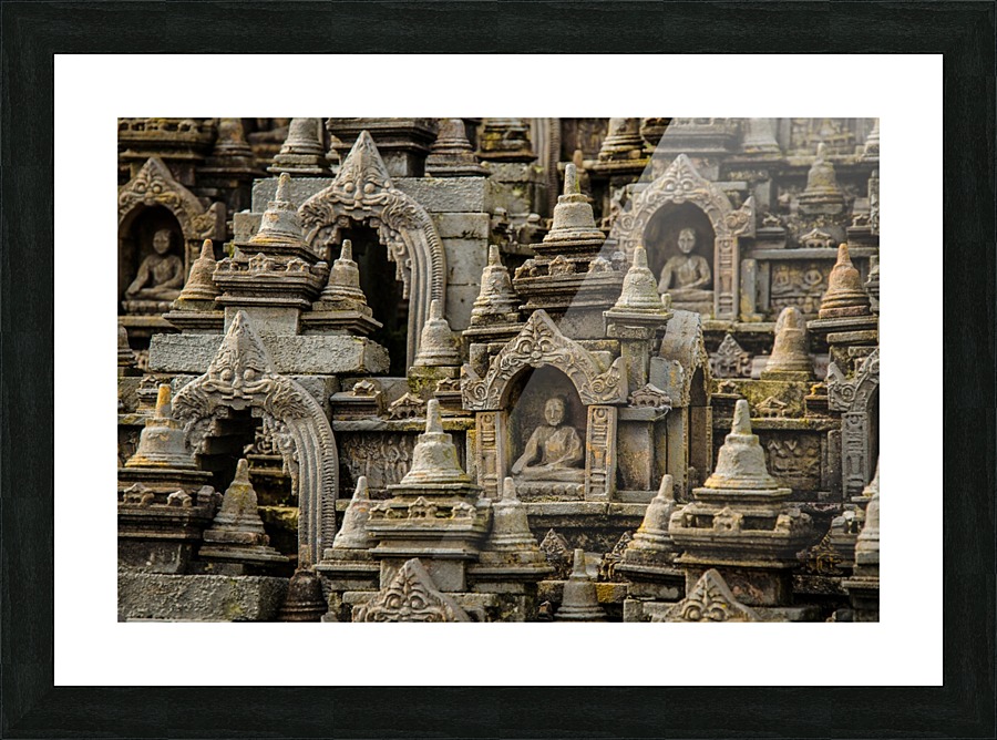 borobudur temple mini macro model Picture Frame print