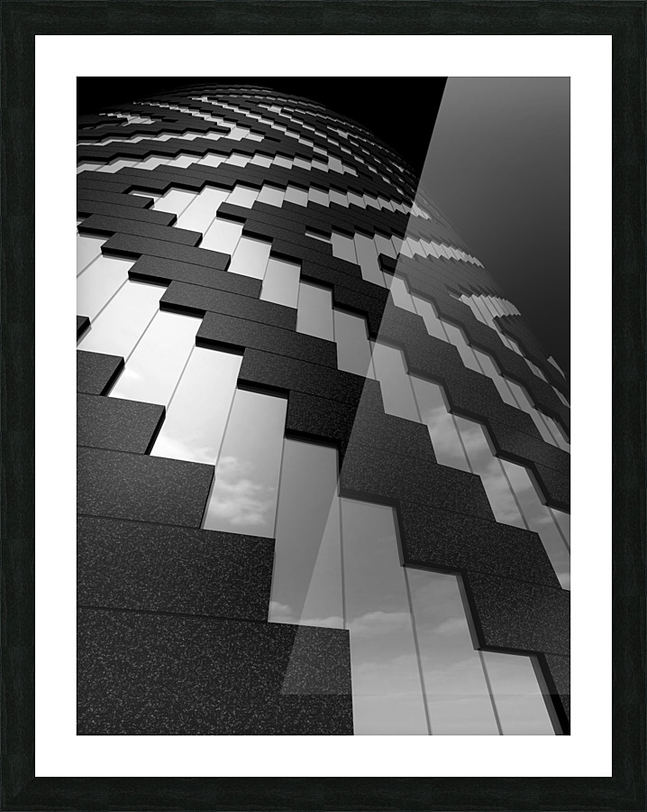  Building Pattern  Black White Picture Frame print