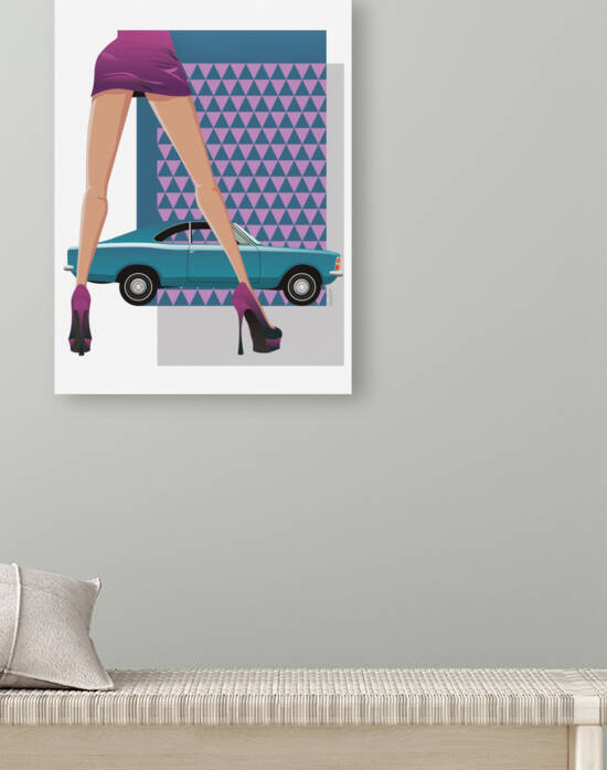Woman and Vintage Car Chevrolet Opala by Wagner Hardt