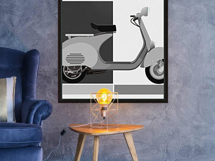Scooter Black and White by Wagner Hardt