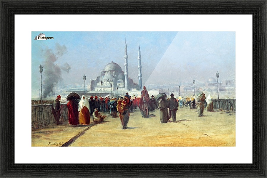 On the bridge Picture Frame print