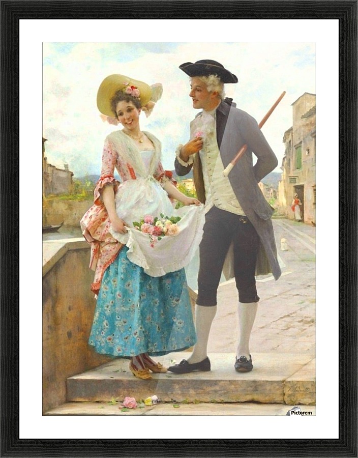 The Flirt Picture Frame print