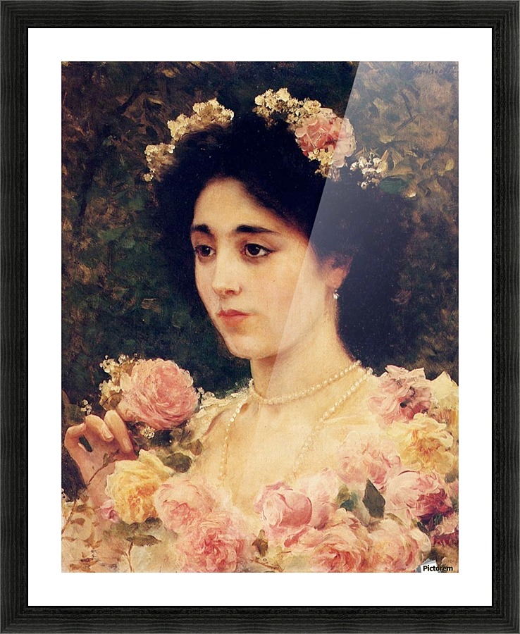 The Pink Rose Picture Frame print