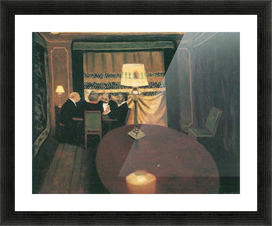 Poker players Picture Frame print