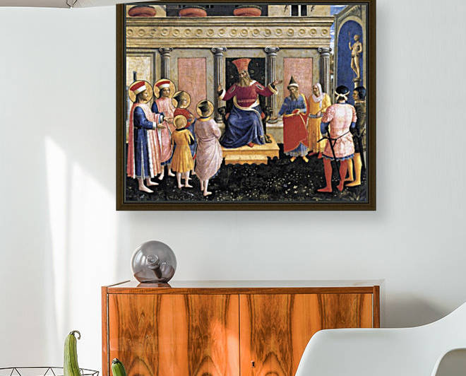 Saint Cosmas and Saint Damian before lisius by Fra Angelico