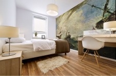Schiffe im Meeresgewitter Mural print