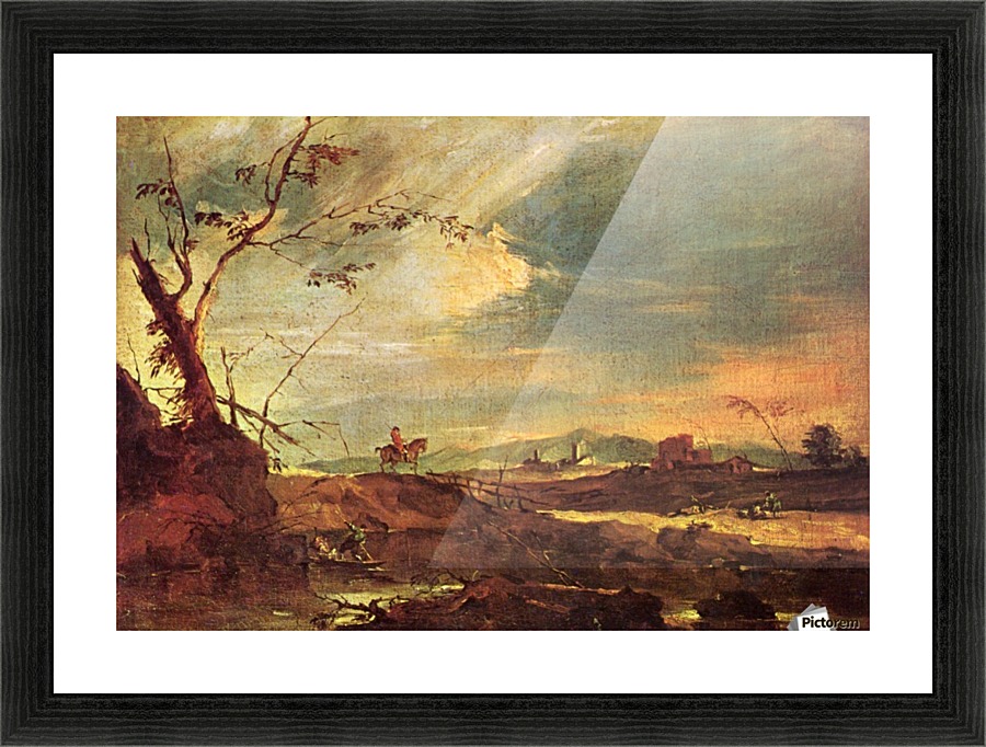 Landschaft mit Reiter Picture Frame print