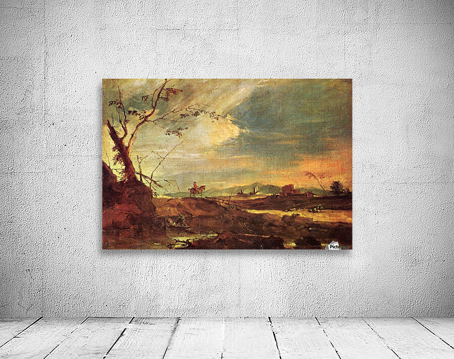 Landschaft mit Reiter Wall Preview