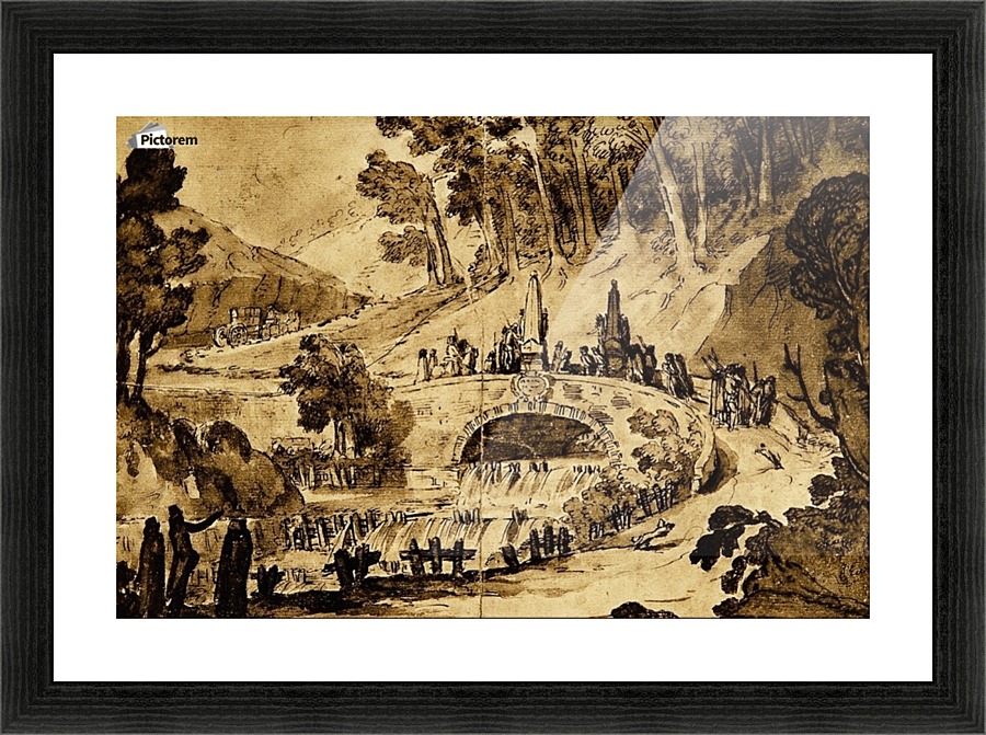 Paesaggio with figures Picture Frame print